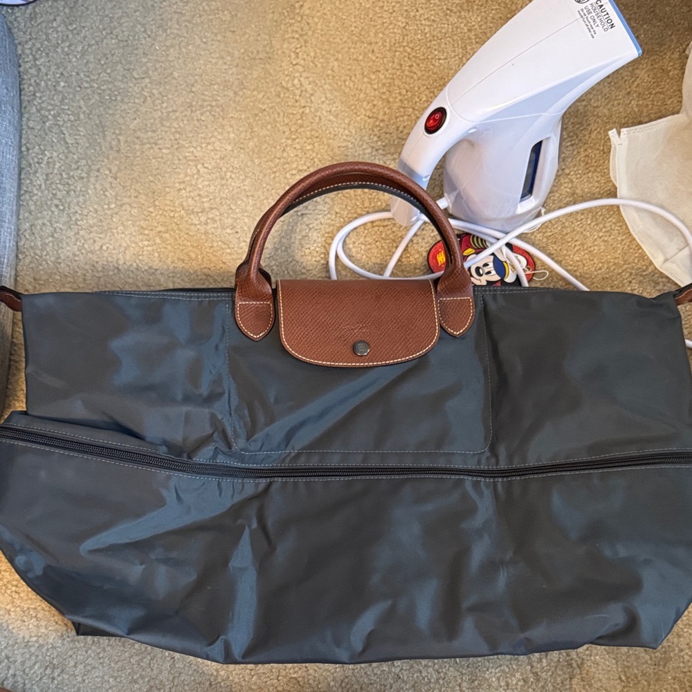 LE PLIAGE ORIGINAL TRAVEL BAG EXPANDABLE in dark gray
